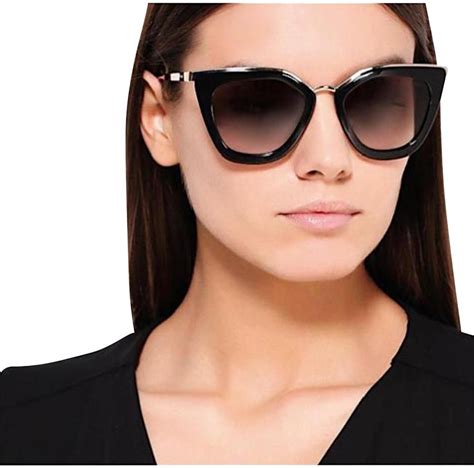 prada sunglasses women black and gold|Prada sunglasses women black frame.